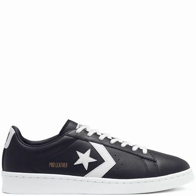 Converse Pro Leather Low-Top - Miesten Tennarit - Mustat/Valkoinen